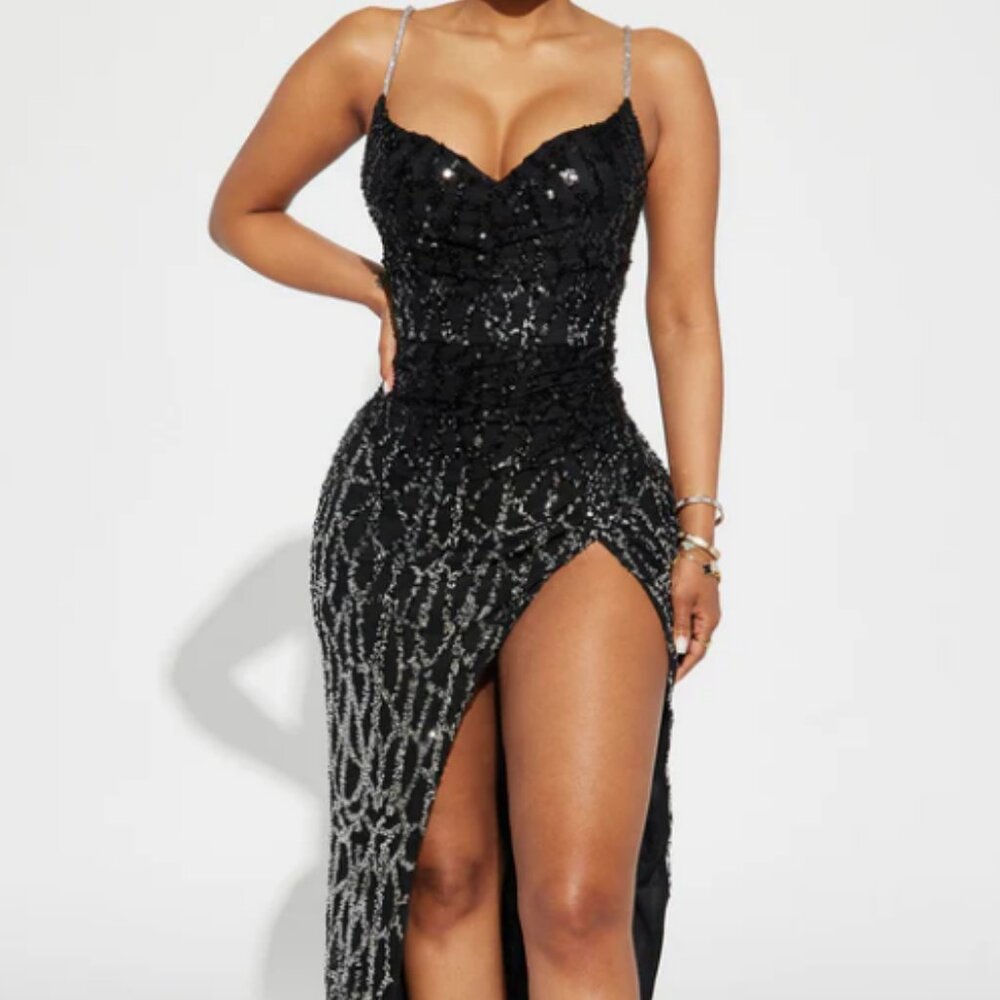 Christabel Maxi Gown - Black/combo